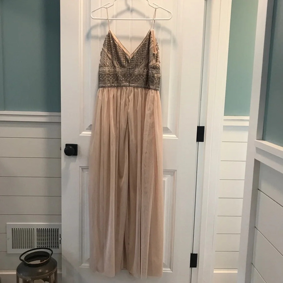 Altar’d State Beautiful Gauzy Beaded Cynder Dress. Size Medium. - Picture 3 of 9